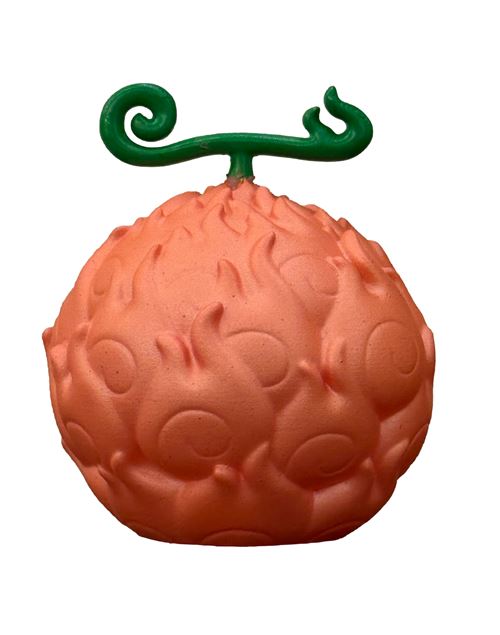 Figurine lumineuse Teknofun One piece Fruit du démon Flam Flam 20 cm Orange et Vert