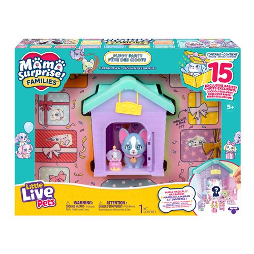 Figurines Little Live Pets Fête des Chiots Mama Surprise Familles