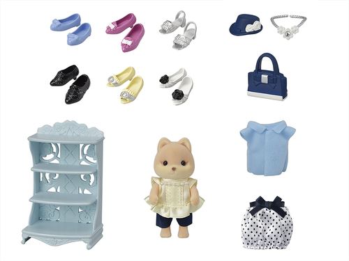 Figurines Sylvanian Families La valisette de mode Grande sœur chien Caramel