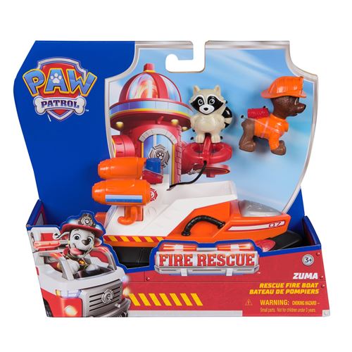 Figurines et véhicule Paw Patrol Pat'Patrouille Fire Rescue Zuma