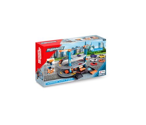 Garage jouet Smoby Majorette City Flex + 5 véhicules
