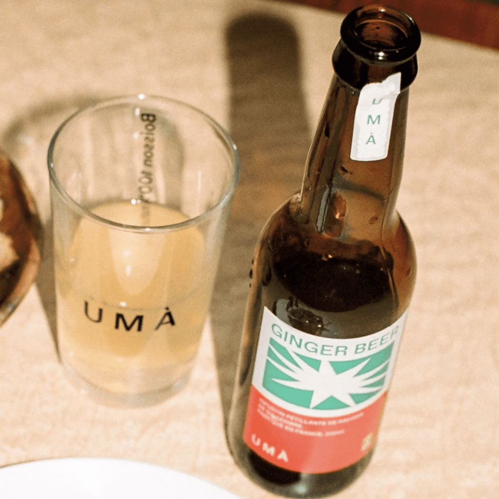 Ginger beer bio à l'étiquette colorée