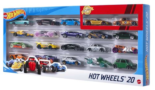 Hot Wheels - Coffret De 20 Véhicules - Petites voitures - 3 ans et + H7045