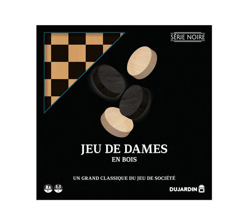 Jeu classique Dujardin Série noire Dames plateau