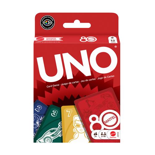 Jeu classique Uno Mattel 80 ans