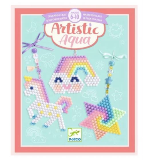 Jeu créatif Djeco Artistic Aqua Perles à repasser Arc-en-ciel