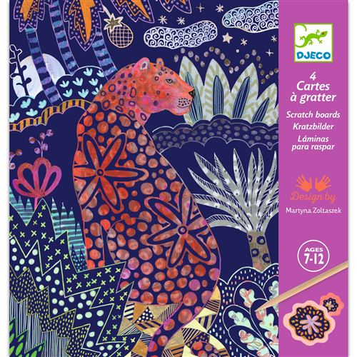 Jeu créatif Djeco Cartes à gratter Nature luxuriante