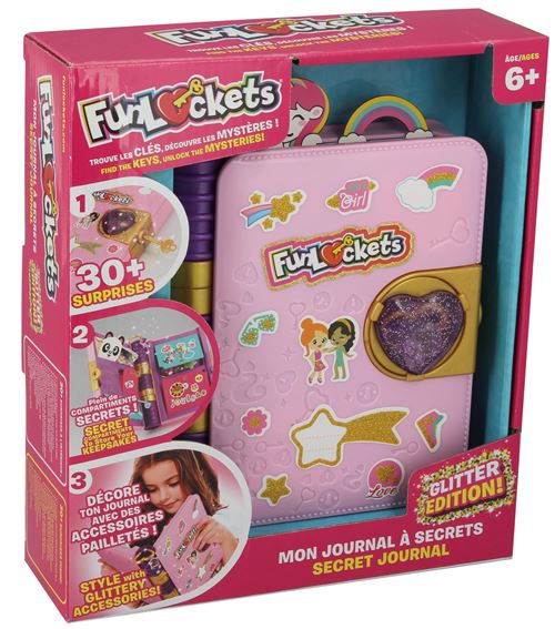 Jeu créatif Funlockets Mon journal à secrets Edition Pailletée