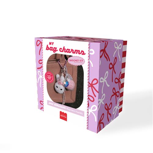 Jeu créatif La Petite Epicerie Kit DIY crochet Bag charms Glam Pink