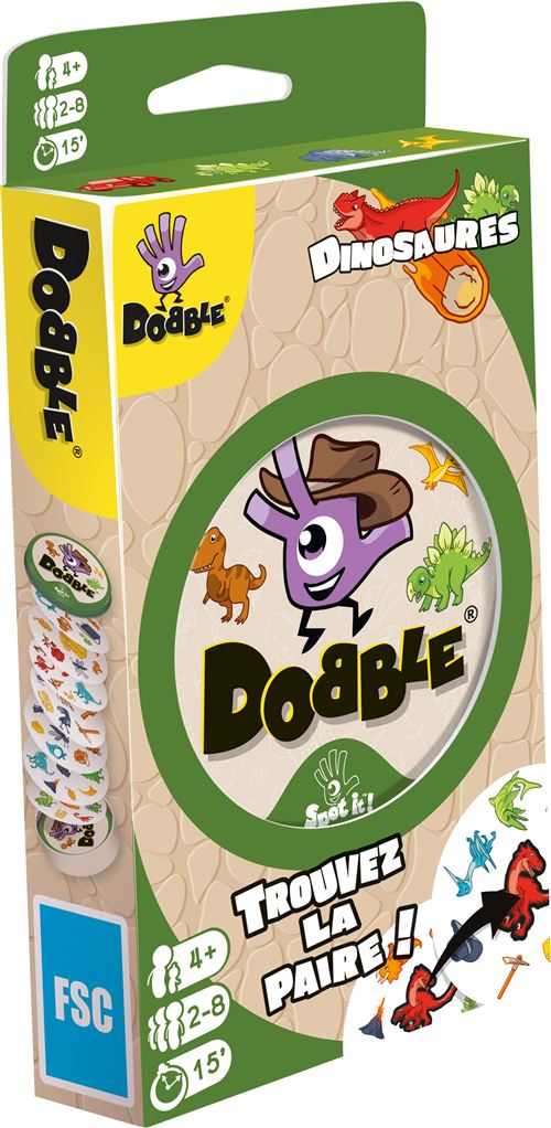 Jeu d'ambiance Asmodee Dobble Dinosaures