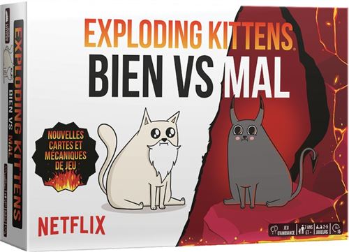 Jeu d'ambiance Asmodee Exploding Kittens Bien vs Mal