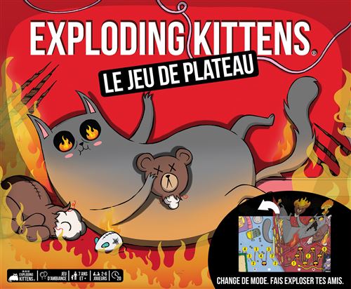 Jeu d'ambiance Asmodee Exploding Kittens Le jeu de plateau