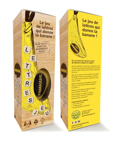 Jeu d'ambiance Bananagrams Le jeu de lettres qui donne la banane