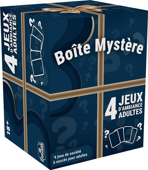 Jeu d'ambiance Goliath Boîte Mystère 4 jeux kidultes et adultes
