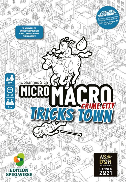 Jeu d'ambiance Spielwise Micro Macro Crime City Tricks Town