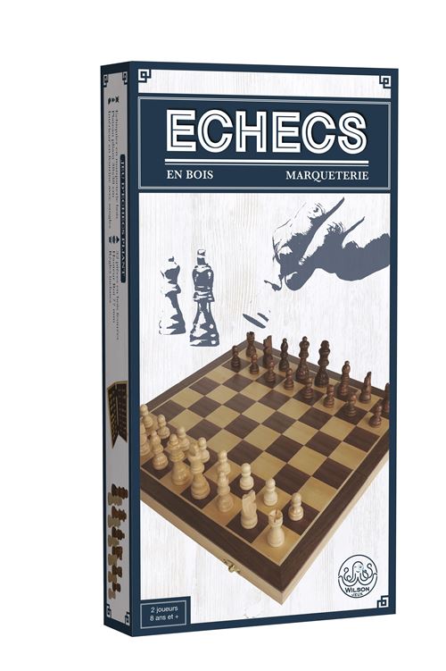 Jeu d'échecs pliant en bois Wilson Jeux 38 cm