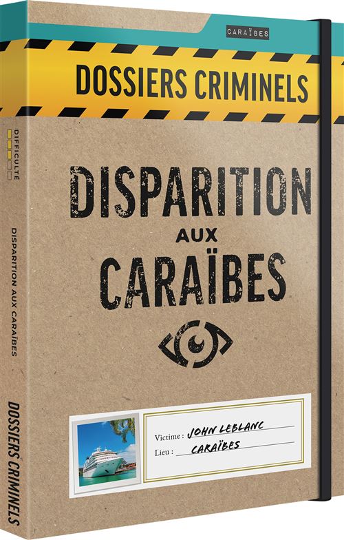 Jeu d'enquête Asmodee Dossiers Criminels Disparition aux Caraïbes