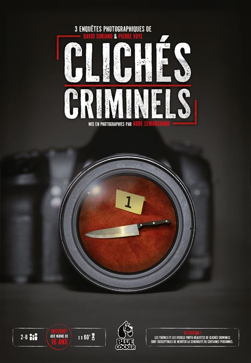Jeu d'enquête Blue Cocker Clichés Criminels