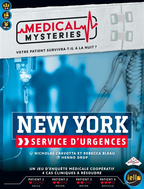 Jeu d'enquête Iello Medical Mysteries New York