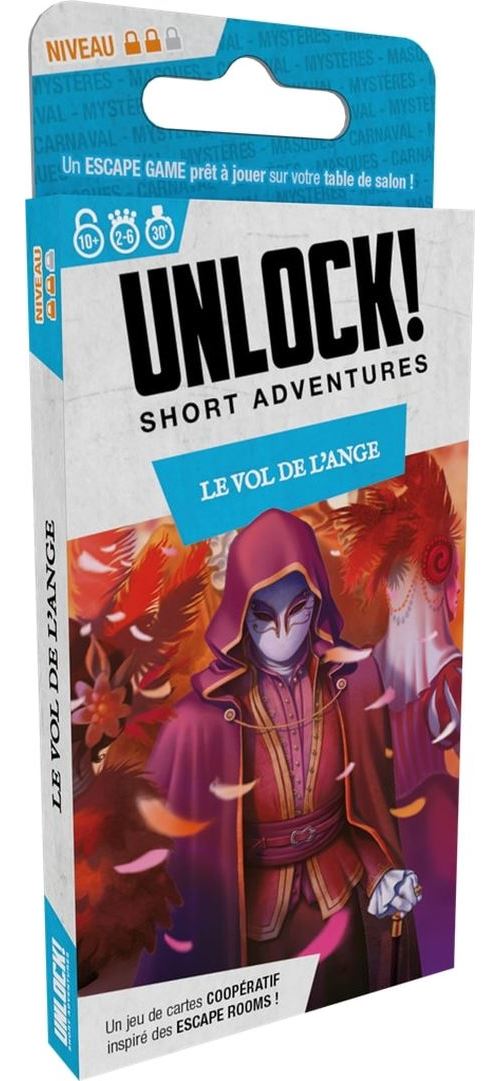 Jeu d'escape game Asmodee Unlock Short Adventure Le vol de l'ange