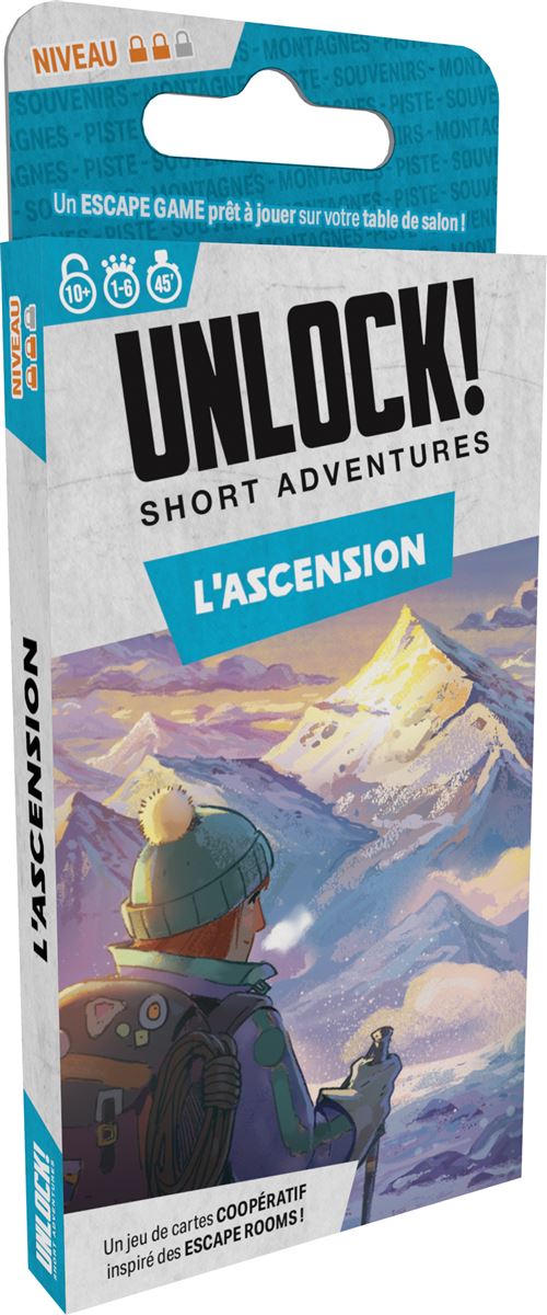 Jeu d'escape game Asmodee Unlock! Short L'Ascension