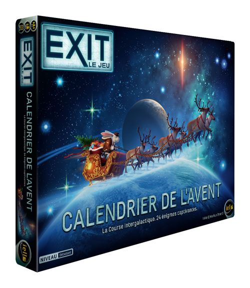 Jeu d'escape game Iello Exit Calendrier de l'Avent La course intergalactique