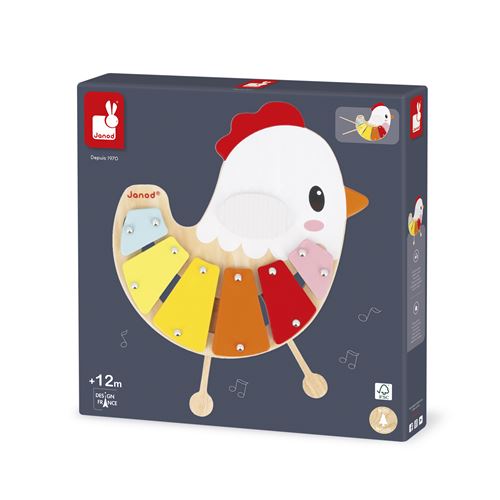 Jeu d'éveil Janod Ferme Xylo poulette
