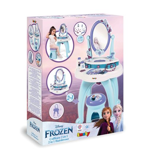 Jeu de coiffure Smoby Disney Frozen Coiffeuse 2-en-1