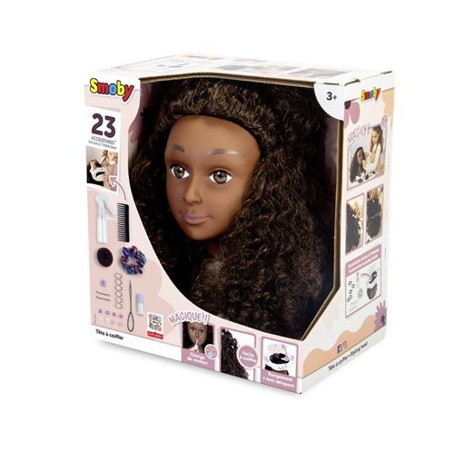 Jeu de coiffure Smoby My Beauty Tête à coiffer Afro