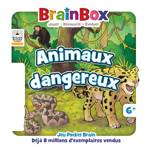 Jeu de culture générale Asmodee BrainBox Pocket Animaux Dangereux