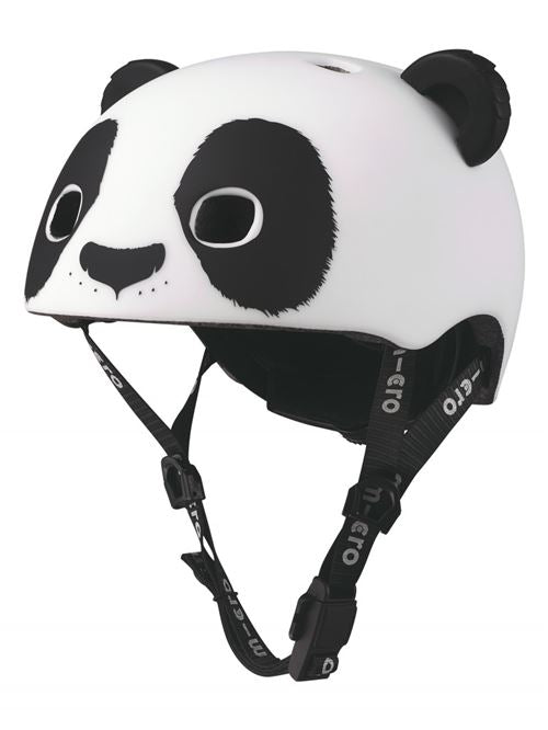 Jeu de plein air Micro Mobility Casque Panda 3D avec boucle magnétique et lumière LED intégrée Taille S