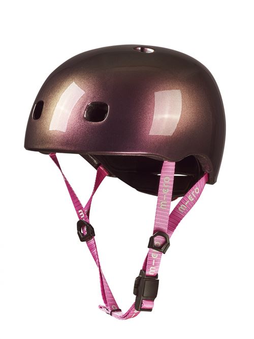 Jeu de plein air Micro Mobility Casque avec boucle magnétique et lumière LED intégrée Taille S Néochrome Rose
