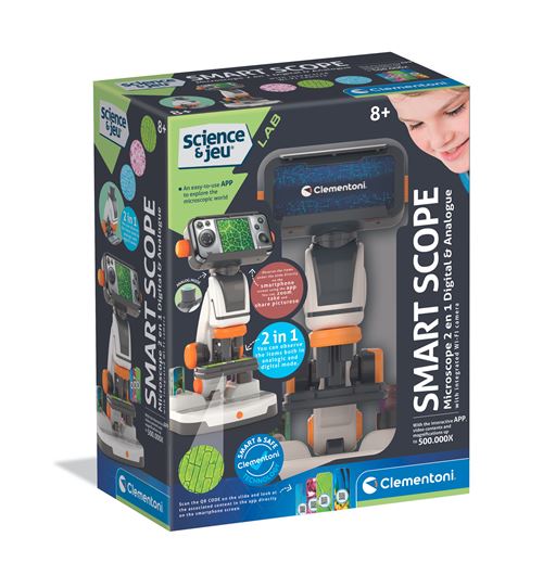 Jeu de sciences Clementoni Microscope 2 en 1 Digital & Analogue Wi-Fi