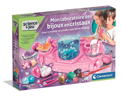 Jeu de sciences Clementoni Mon laboratoire des bijoux en cristaux