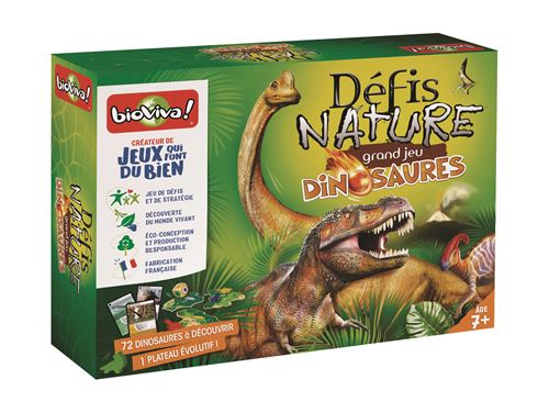 Jeu de société Bioviva Le grand jeu Défis Nature Dinosaures