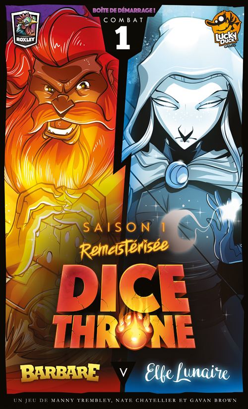 Jeu de stratégie Lucky Duck Games Dice Throne Saison 1 Barbare vs Elfe Lunaire