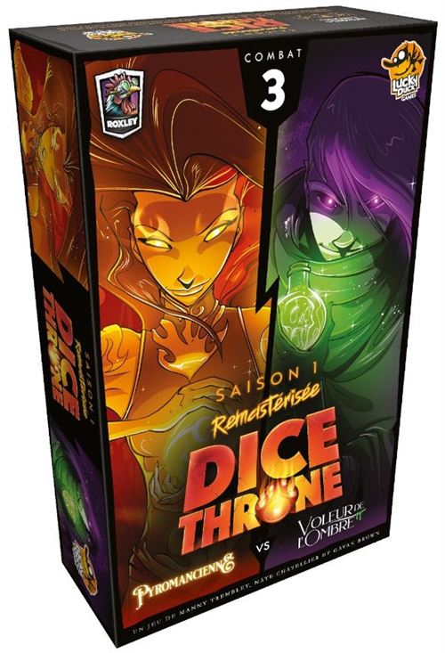 Jeu de stratégie Lucky Duck Games Dice Throne Saison 1 Pyromancienne vs Voleur de l'Ombre