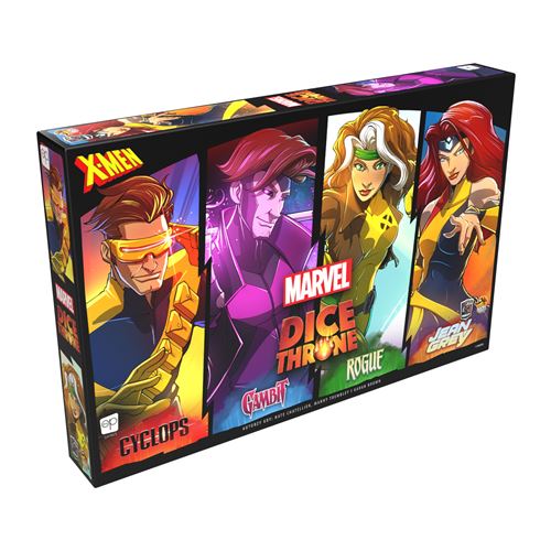 Jeu de stratégie Lucky Duck Games Marvel Dice Throne Xmen Cyclops Gambit Jean Gray et Rogue