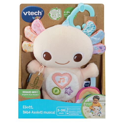 Jouet musical d'éveil Vtech Baby Eliott, bébé axolotl musical
