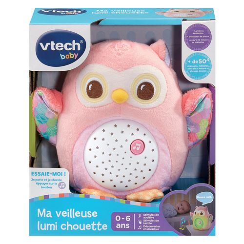 Jouet musical d'éveil Vtech Baby Ma veilleuse Lumi chouette Rose