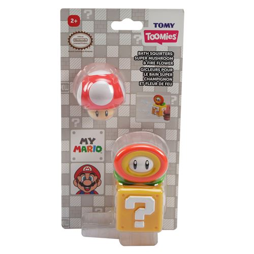 Jouet pour le bain Tomy Gicleurs Super Mario Super Champignon et Fleur de feu