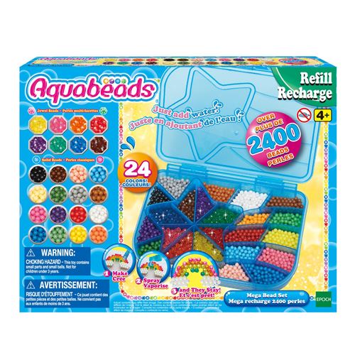 Kit créatif Aquabeads La méga recharge 2400 perles
