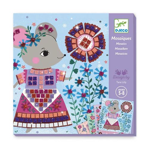 Kit créatif Djeco 4 tableaux mosaïques Lovely pets