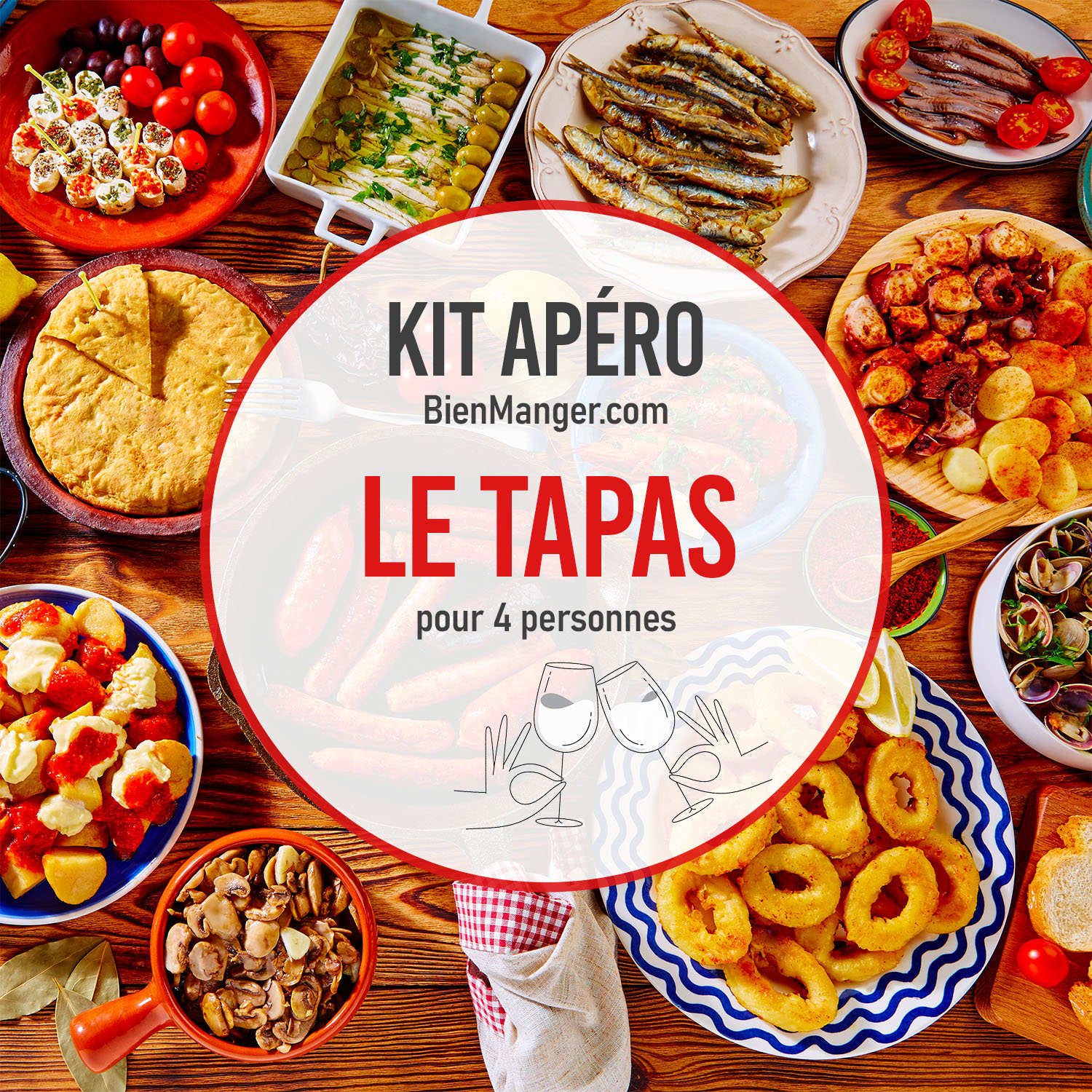 Kit apéro Tapas (4 à 5 personnes)