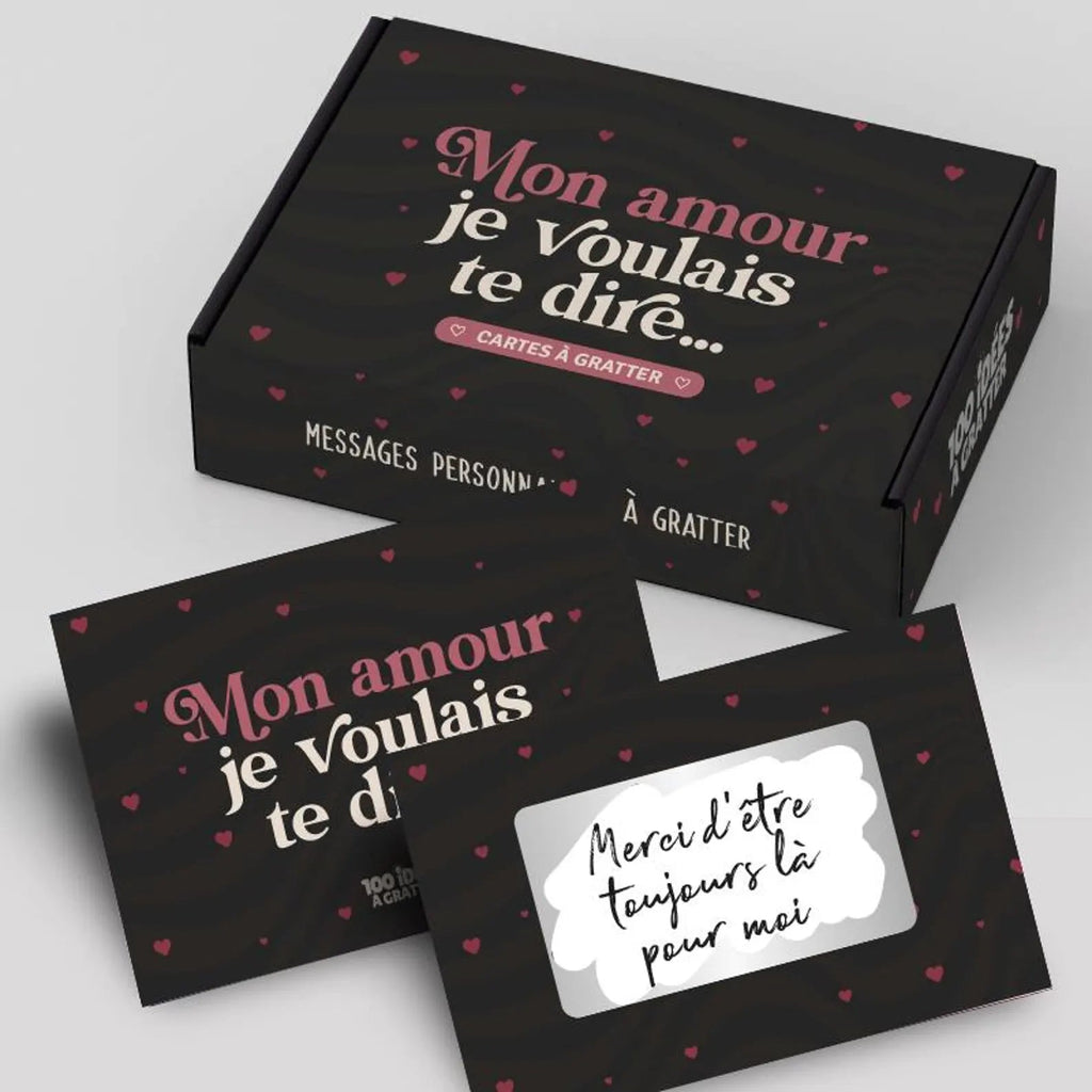 Kit de messages à gratter personnalisable - Mon amour je voulais te dire Etsy