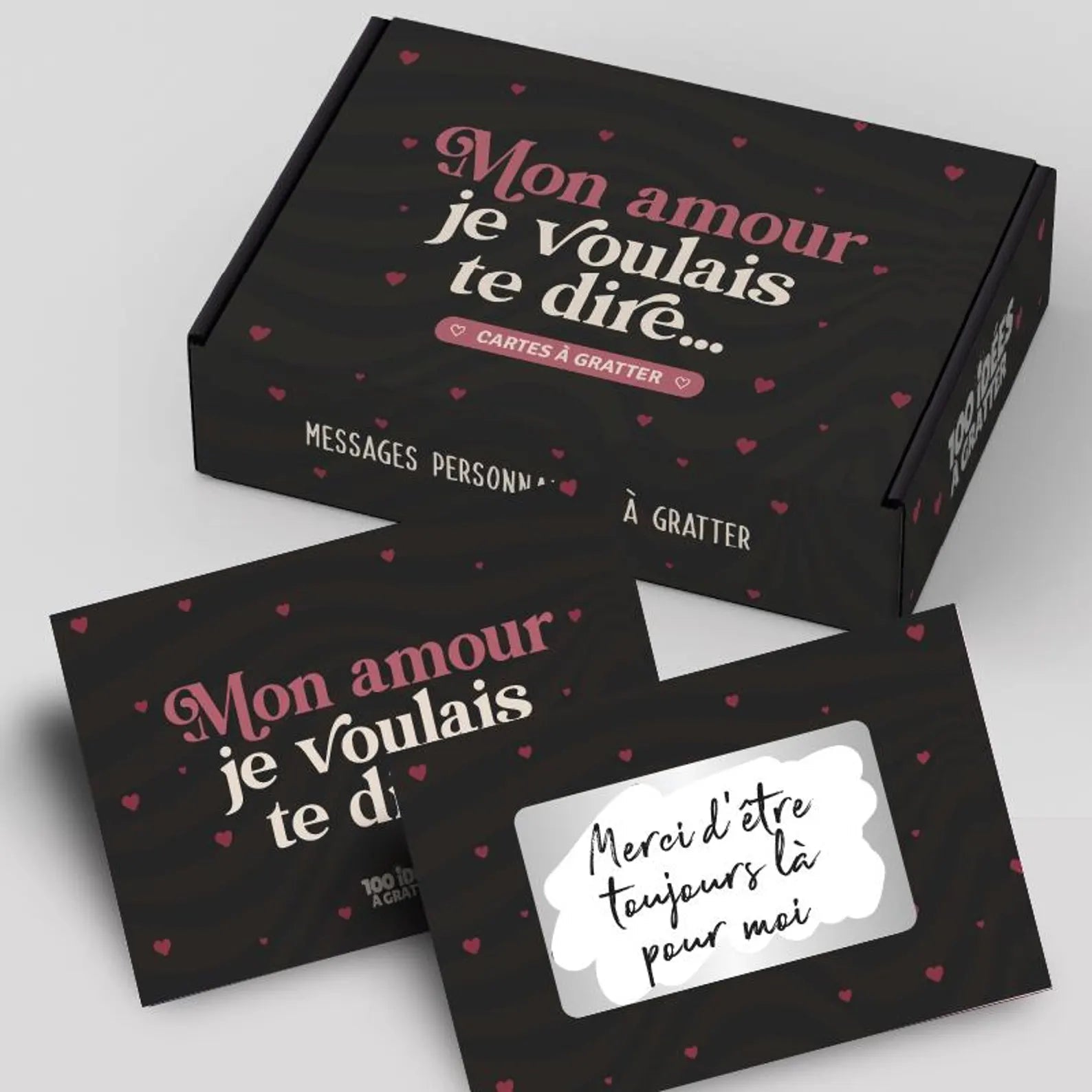 Kit de messages à gratter personnalisable - Mon amour je voulais te dire Etsy