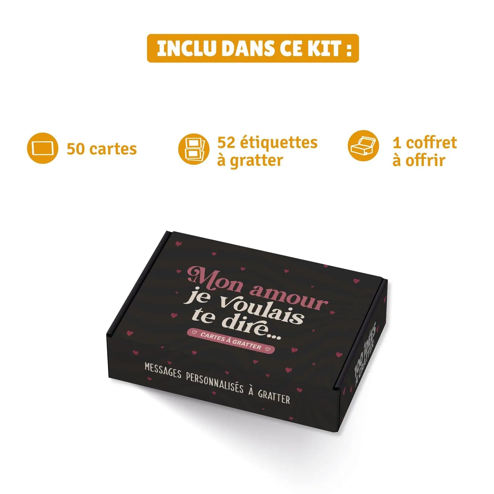 Kit de messages à gratter personnalisable - Mon amour je voulais te dire Etsy