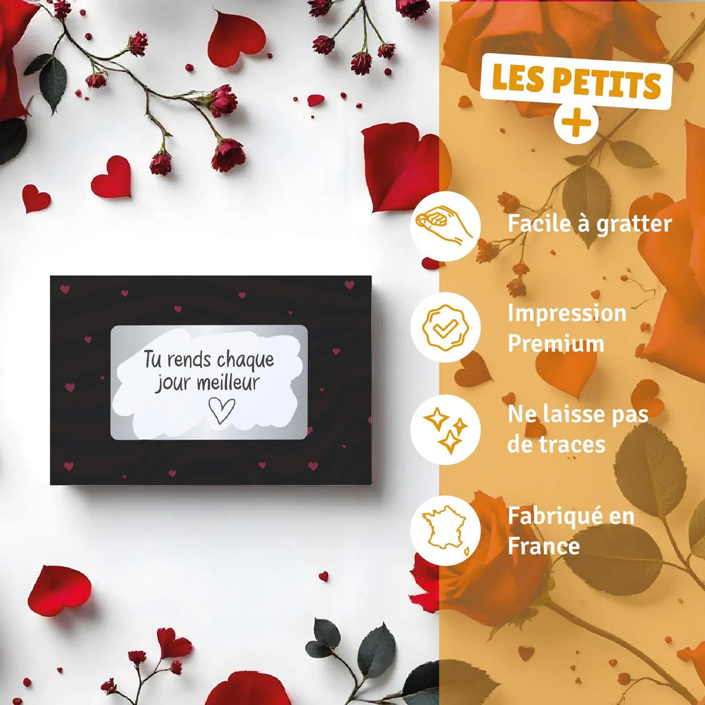 Kit de messages à gratter personnalisable - Mon amour je voulais te dire Etsy