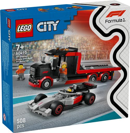 LEGO City 60493 Camion de F1 avec voiture de course de F1 Audi