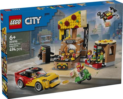 LEGO City 60496 La pizzeria et ses véhicules de livraison